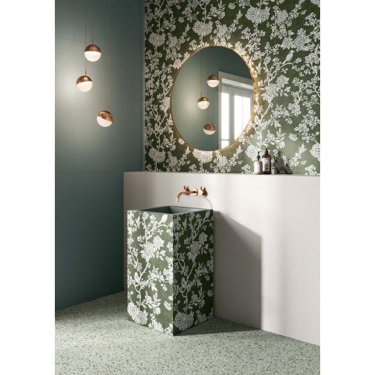 tapeta hatasu fali csempe oliva zold madaras furdoszoba viragos erdos fas falburkolat kastely villa klasszikus polgari elegans mediterran.jpg